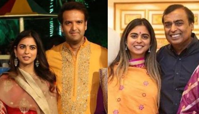 Isha Ambani Walks Hand In Hand With Father Mukesh Ambani And Fiance Anand Piramal For After Party